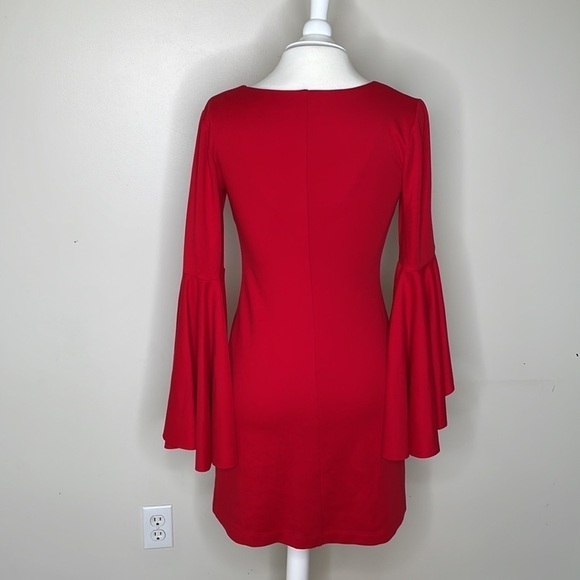 Bailey 44 Avalanche Bell Sleeve Ponte Knit Dress Red Size XS - Picture 6 of 6